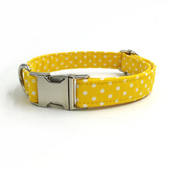 yellow  collar  with bow tie  personal custom pet pupply designer product dog &cat necklace jewelry XS-XL