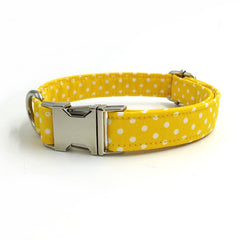 yellow  collar  with bow tie  personal custom pet pupply designer product dog &cat necklace jewelry XS-XL